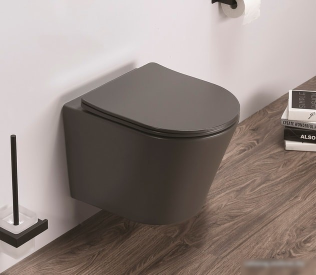 Унитаз CeramaLux B2330-2MDH (серый матовый)