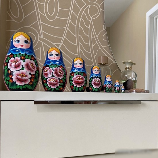 Развивающая игра Брестская Матрешка В сарафане с розами (набор 7 шт)