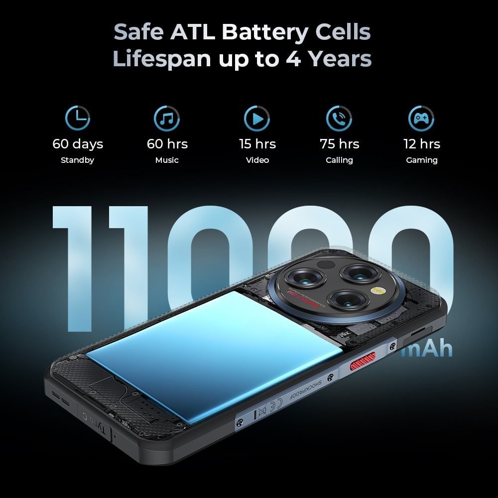Телефон Oukitel WP35 8GB/256GB (серый)