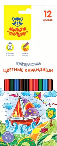 Набор цветных карандашей Мульти-пульти Невероятные приключения CP_41053 (12 цветов)