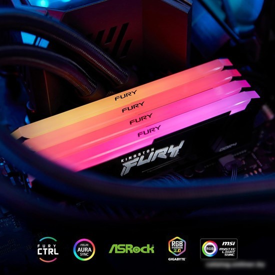 Оперативная память Kingston FURY Beast RGB 4x8ГБ DDR4 3600 МГц KF436C17BB2AK4/32