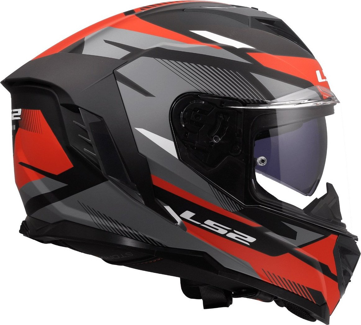 Мотошлем LS2 FF818 Storm III Komai (2XL, черный/красный)