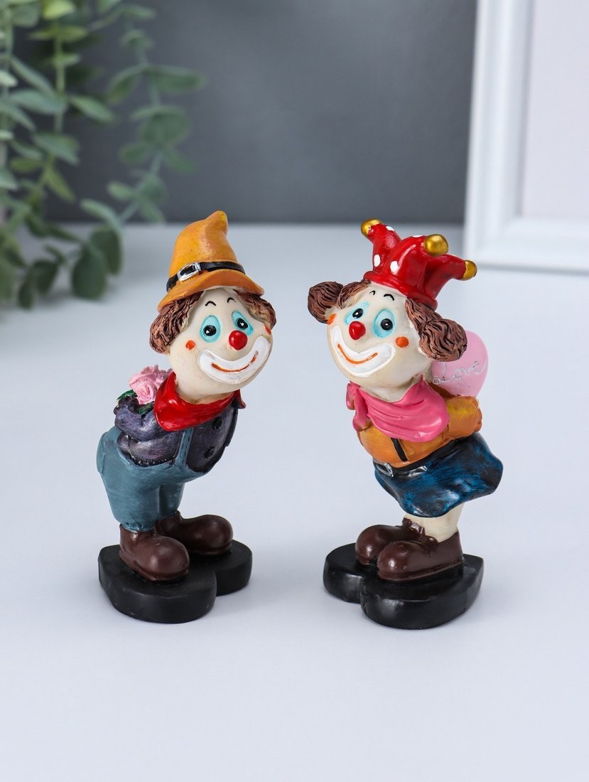 Набор статуэток Sima-Land Клоуны-признание в любви 10954845 (2шт)