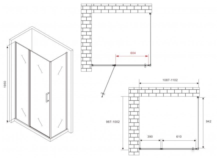 Душевой уголок Abber Sonnenstrand AG04110S-S100