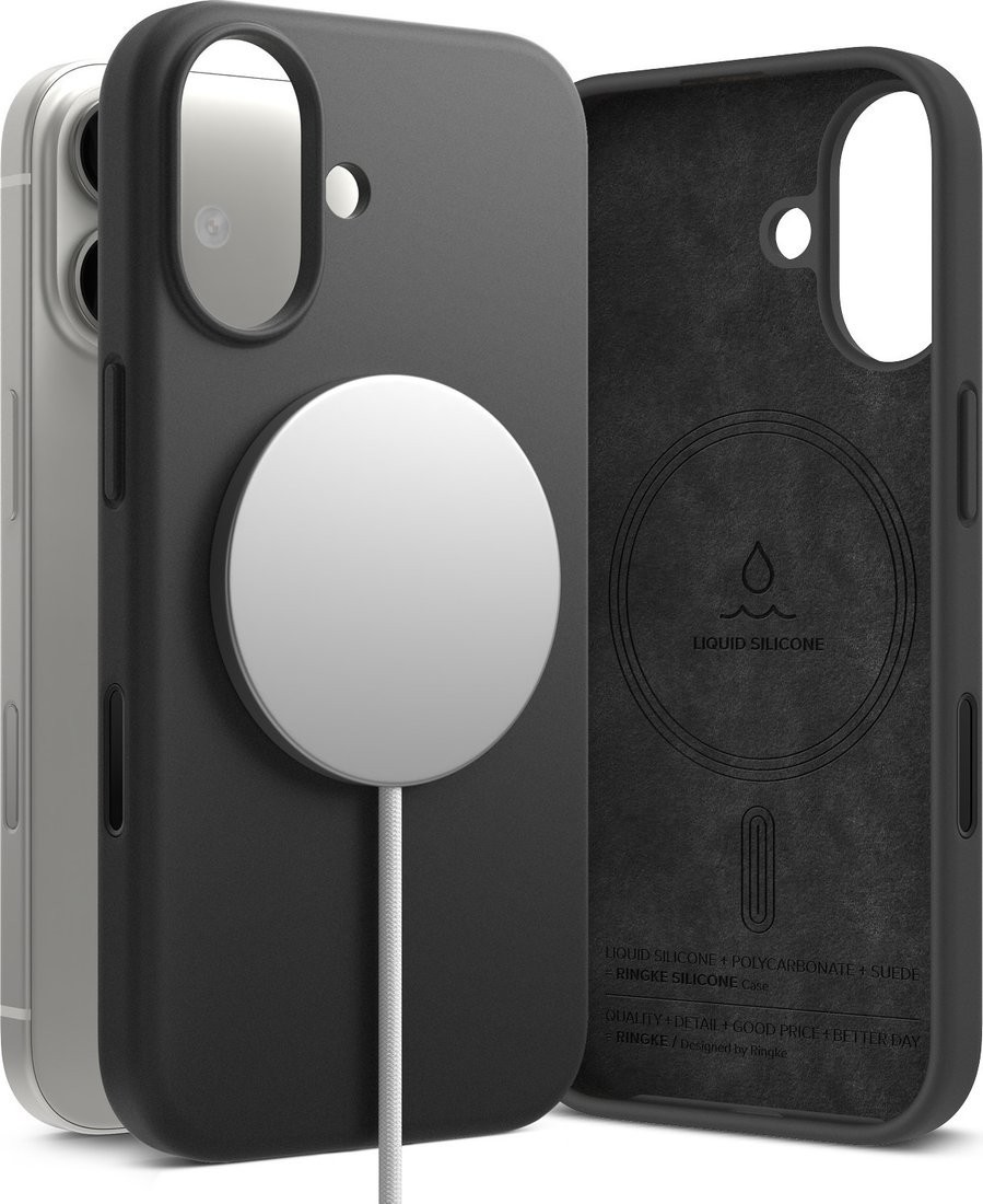 Чехол для телефона Ringke Silicone Magnetic для iPhone 17 (Black)