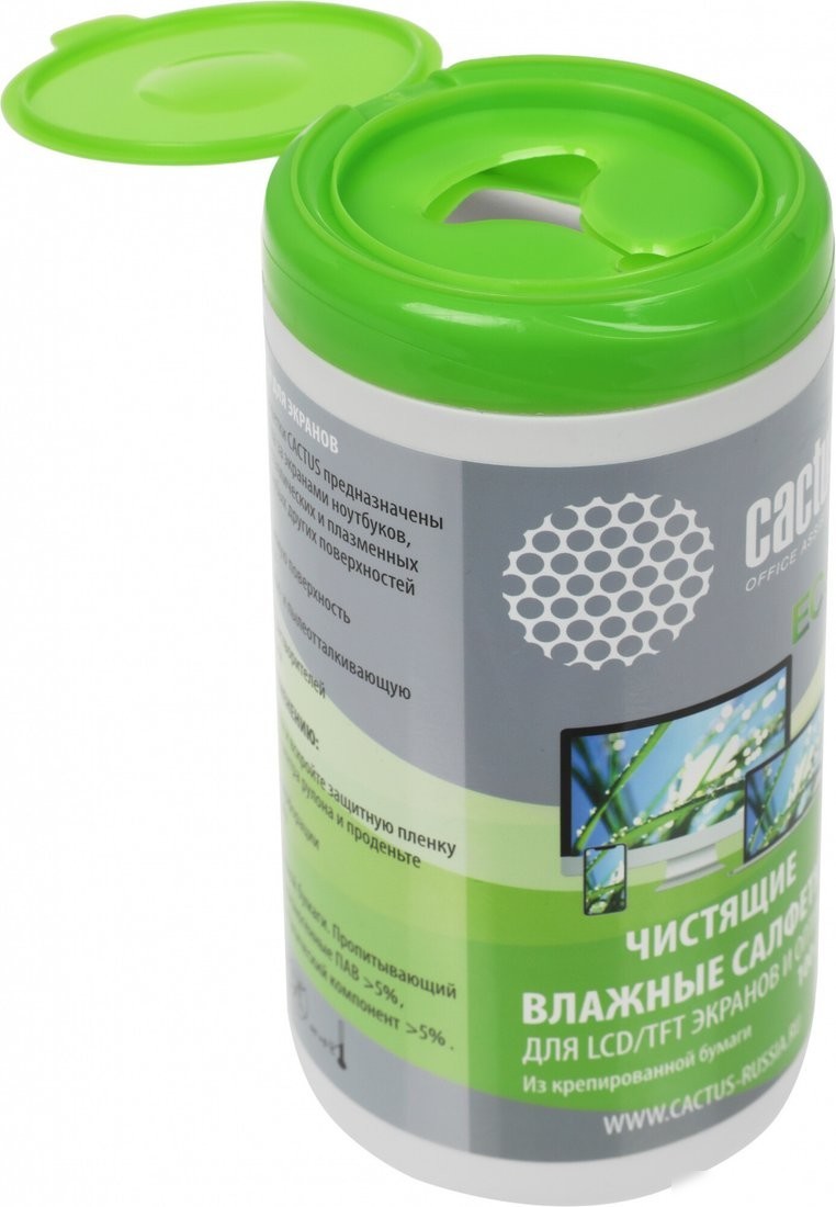 Влажные салфетки CACTUS CS-1001PE