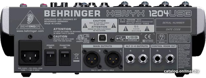 Микшерный пульт Behringer 1204USB