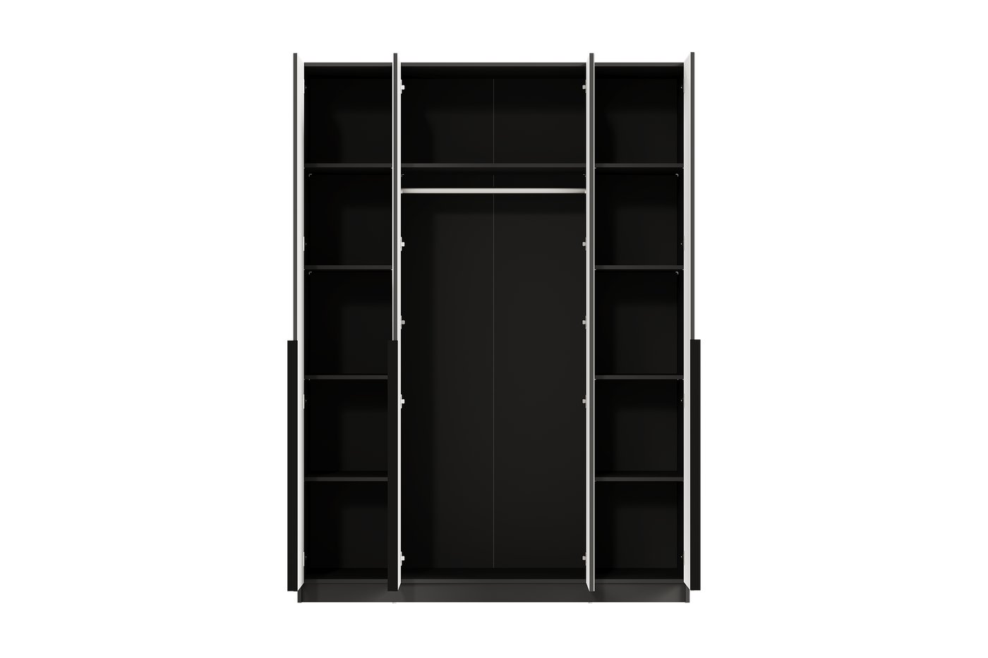 Шкаф распашной Black Red White SZF2D2L (графит/графит)