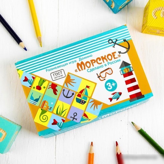 Развивающая игра Paremo Домино Морской мир PE120-32