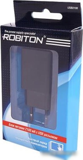 Сетевое зарядное Robiton USB2100 (черный)
