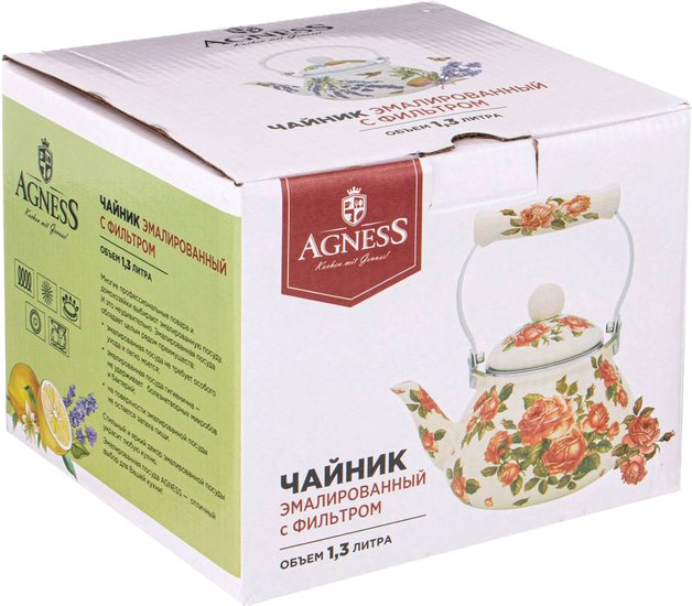 Заварочный чайник Agness Корейская роза 934-395