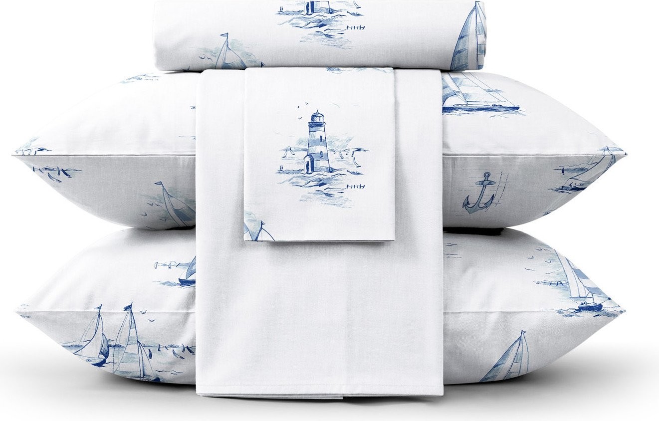 1.5-спальный комплект постельного белья Verossa Сатин 1.5сп 50x70 931146 (Regatta Blue)