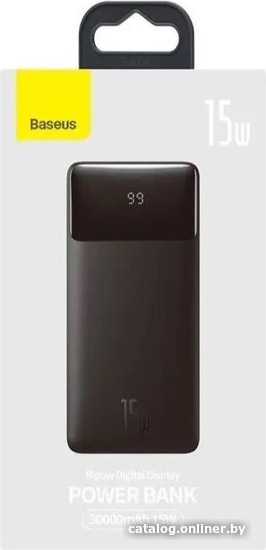 Внешний аккумулятор Baseus Bipow Digital Display 30000mAh (черный)