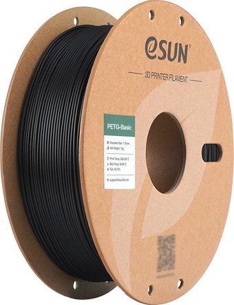 Пластик eSUN PETG-Basic PETG-Basic175B1P1 (1.75мм, 1кг, черный)