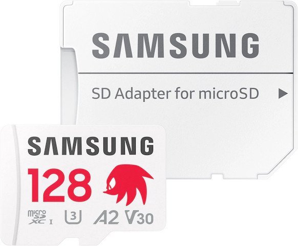 Карта памяти Samsung PRO Plus Sonic the Hedgehog microSDXC 128GB MB-MD128SA/LC1 (с адаптером)