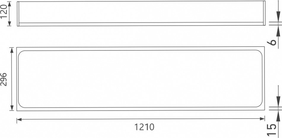 Abber Полка для ванной Nischen AN3006MB (черный матовый)