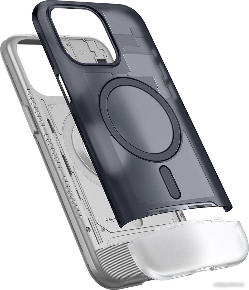 Чехол для телефона Spigen Classic C1 (MagFit) для iPhone 15 Pro Max ACS06607 (серый)
