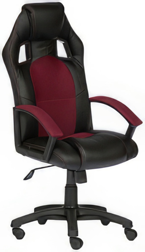 Кресло TetChair Driver (экокожа/ткань, черный/бордовый)