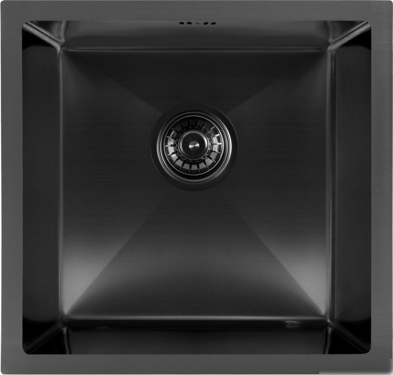 Кухонная мойка ARFEKA ECO AR 450*450 BLACK PVD NANO DECOR MILLET GRAINS