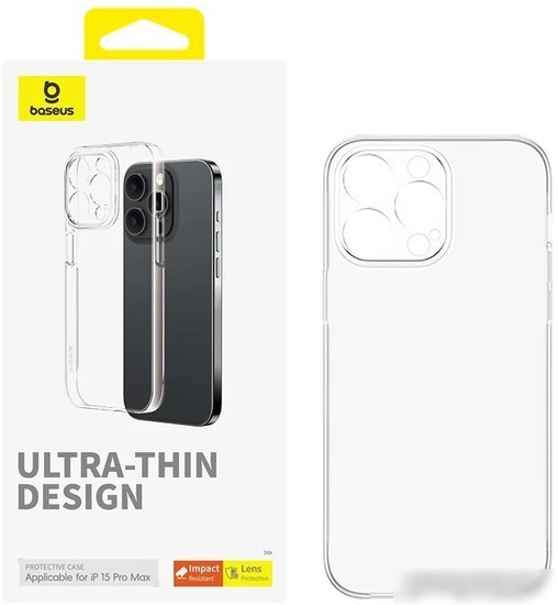 Чехол для телефона Baseus Lucent для iPhone 15 Pro Max 660152104A (прозрачный)