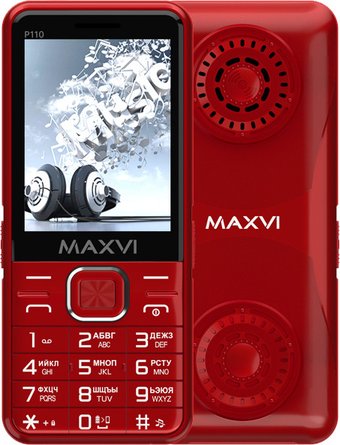 Кнопочный телефон Maxvi P110 (красный)