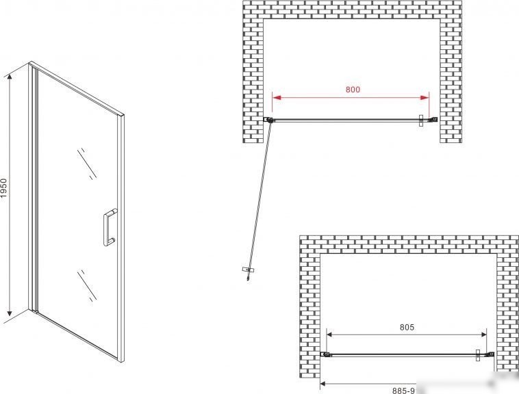 Душевая дверь Abber Sonnenstrand AG04090