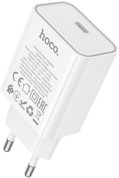 Сетевое зарядное Hoco C143A (белый)