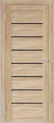 Межкомнатная дверь Юни Бона 01 (ч) 60x200 (дуб сонома/черное белое)