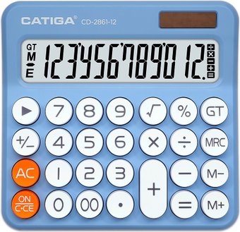 Калькулятор Catiga CD-2861-12 (голубой)