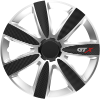 Набор колпаков на диски Versaco GTX R15 15" 15GTXCARBONBS (4шт, карбон черный/серебристый)