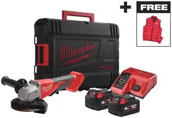 Угловая шлифмашина Milwaukee BLSAG125XPDMC-402X 4933499460 (с 2-мя АКБ, кейс)