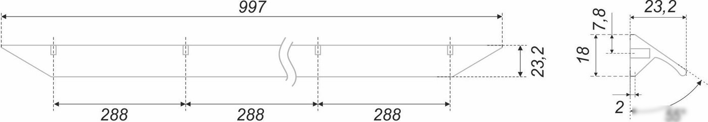Ручка мебельная Boyard Rick RS157BGR.3/864