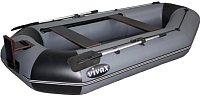 Моторно-гребная лодка Vivax К280Т с полом-книгой (без киля, серый/черный)