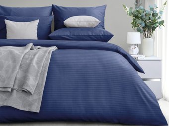 1.5-спальный комплект постельного белья Verossa Stripe 1.5сп 70x70 738036 (Indigo)
