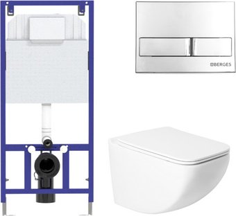 Унитаз подвесной Saniteco KW-99048 + 525 040000 + L3 040013