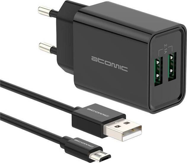Сетевое зарядное Atomic U500 Lightning (белый)