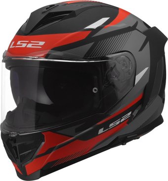 Мотошлем LS2 FF818 Storm III Komai (2XL, черный/красный)