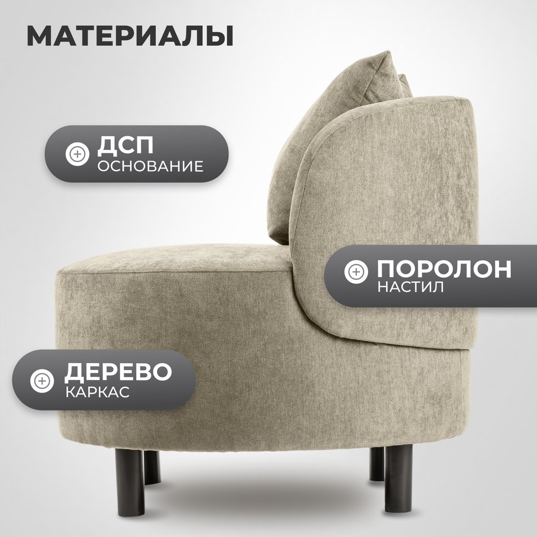 Интерьерное кресло Mio Tesoro Милан 1 (JH3565-15)
