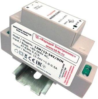 Блок питания на DIN-рейку Zont 12W/12-24V/DIN ML13968