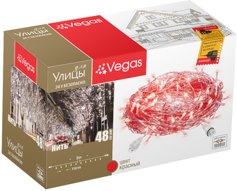 Гирлянда Vegas Нить 55003 (красный)