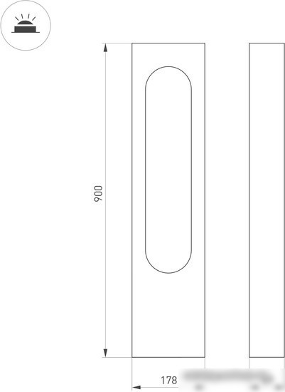 Фонарный столб Arlight LGD-MUSE-BOLL-H900-12W Warm3000 037523