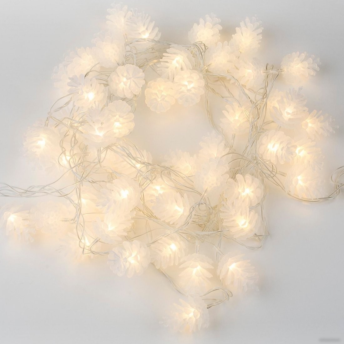 Новогодняя гирлянда Uniel ULD-S0500-050/DTA WARM WHITE IP20 PINE CONES UL-00007192