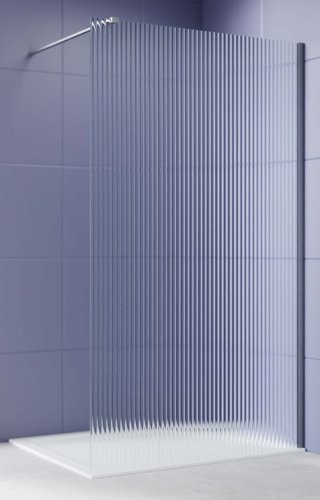 Душевая стенка Aquatek Walk in с держателем 140x200 AQ.WI.140.2GM (оружейная сталь/прозрачное рифленое стекло)