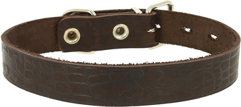Ошейник Каскад Classic с накаткой 30 мм 44-53 см 00030081 (коричневый)