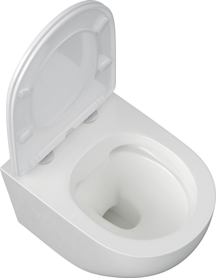 Унитаз подвесной Berges Wasserhaus Okus Rimless + Visam Slim 525 EX-043391 (с сиденьем)