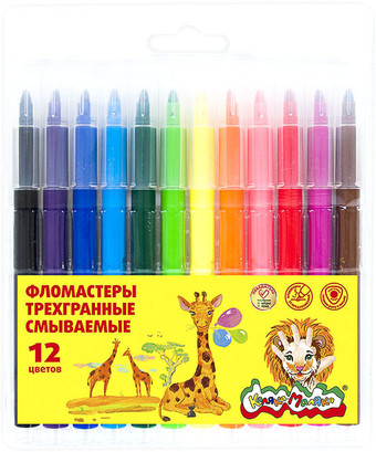Фломастеры Каляка-Маляка ФТГКМ12 (12 цв)